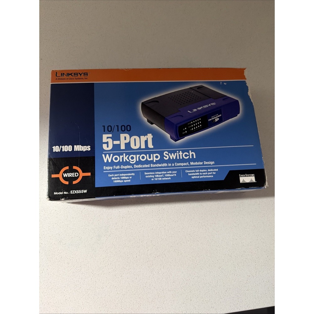 Linksys 10/100 Mbps 5-Pirt Workgroup Switch - EZXS55W